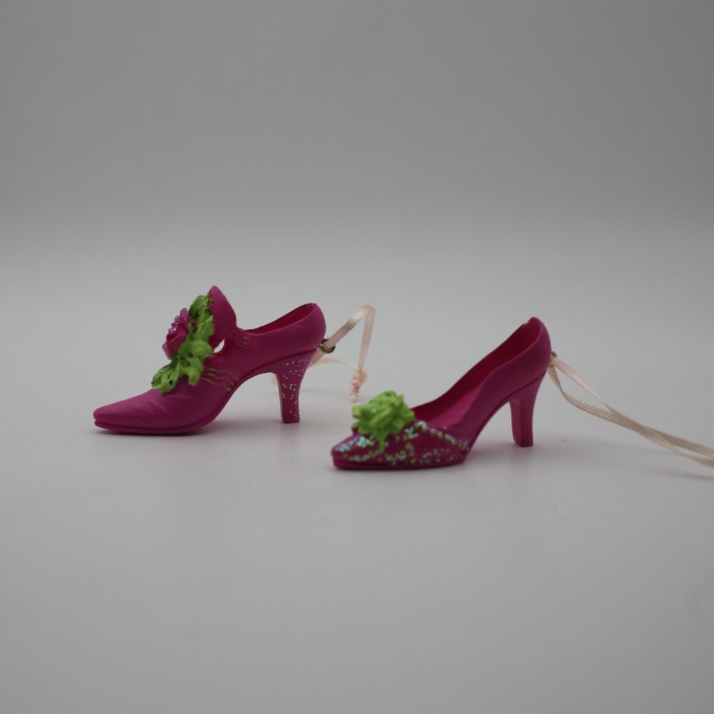 Pink and Green Minatare High Heel Shoes Christmas Ornament